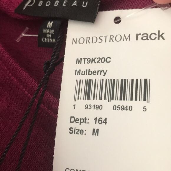 Bobeau Ella Flutter Sleeve Scoop Mulberry Shirt Medium blouse top short sleeve - Picture 6 of 7